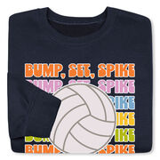 Volleyball Crewneck Sweatshirt - Bump, Set, Spike