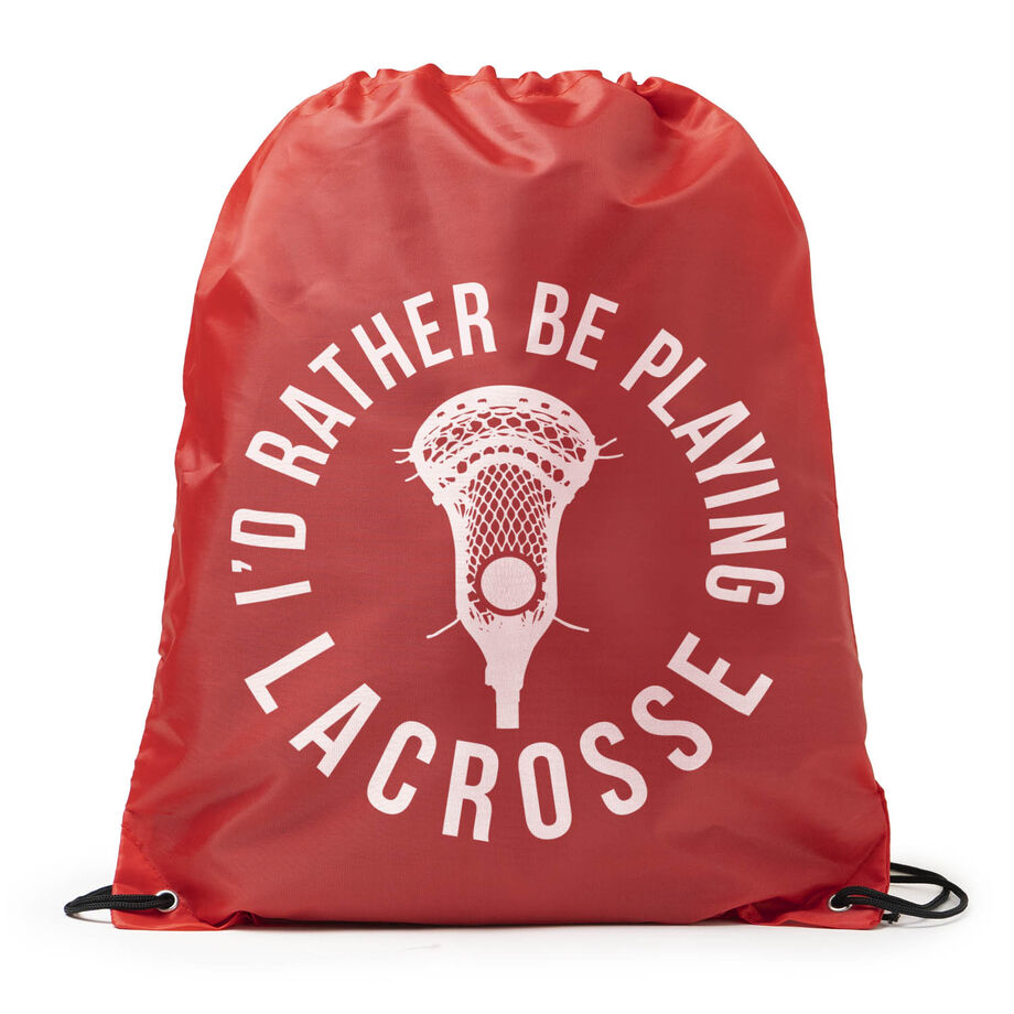 I'd Rather Be Playing Lacrosse Sport Pack Cinch Sack