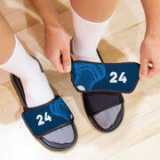 Guys Lacrosse Repwell&reg; Slide Sandals - Stick and Number Reflected