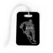 Hockey Bag/Luggage Tag - Personalized Hockey Words Male Player