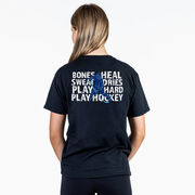 Hockey Short Sleeve T-Shirt - Bones Heal Hockey (Back Design) 