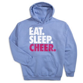 Cheerleading Hooded Sweatshirt - Eat Sleep Cheer [Adult Large/Carolina] - SS