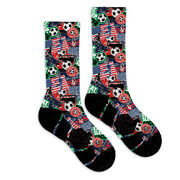 Soccer Graphic Flex Mid-Calf Socks - Soccer Life