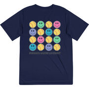 Softball Short Sleeve Performance Tee - Softball Makes Me Happy