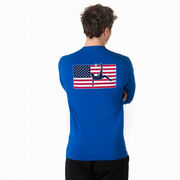 Soccer Tshirt Long Sleeve - Patriotic Soccer (Back Design)