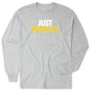 Wrestling Tshirt Long Sleeve - Just Wrestle