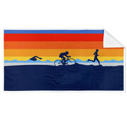 Triathlon Premium Beach Towel - Swim, Bike, Run