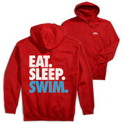 Swimming Hooded Sweatshirt - Eat. Sleep. Swim. (Back Design)