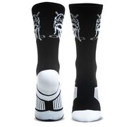 Hockey Woven Mid-Calf Socks - Skull