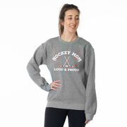 Hockey Crewneck Sweatshirt - Loud and Proud Hockey Mom
