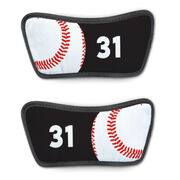 Baseball Repwell&reg; Sandal Straps - Ball and Number Reflected