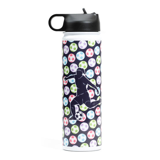 Soccer Water Bottle - Girl Soccer Player