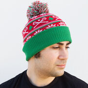 Lacrosse Knit Hat - Crossed Sticks Ugly Sweater