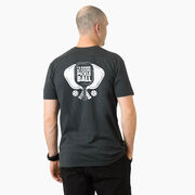 Pickleball Short Sleeve T-Shirt - I'd Rather Be Playing Pickleball (Back Design)