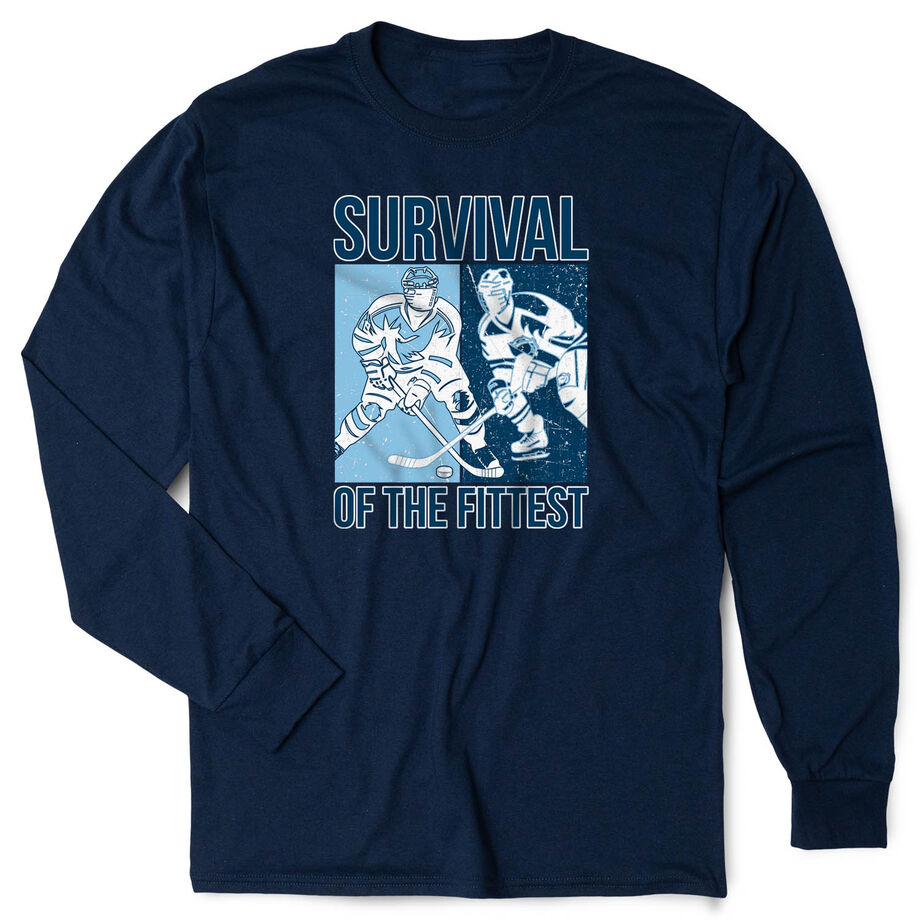 Hockey Tshirt Long Sleeve - Survival of the Fittest