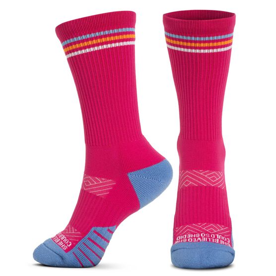 Socrates® Mid-Calf Performance Socks - She Believed She Could