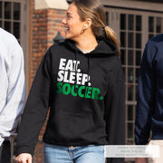 Soccer Hooded Sweatshirt - Eat. Sleep. Soccer.