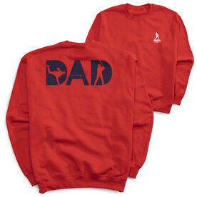Baseball Crewneck Sweatshirt - Baseball Dad Silhouette (Back Design)