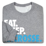 Lacrosse Crew Neck Sweatshirt - Eat Sleep Lacrosse (Bold)