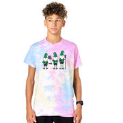 Guys Lacrosse Short Sleeve T-Shirt - Laxin' With My Gnomies Tie Dye