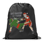 Guys Lacrosse Drawstring Backpack - Checking It Twice Lacrosse