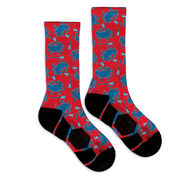 Guys Lacrosse Graphic Flex Mid-Calf Socks - Bayside