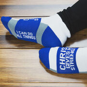 Socrates® Woven Performance Sock - Christ Give Me Strength