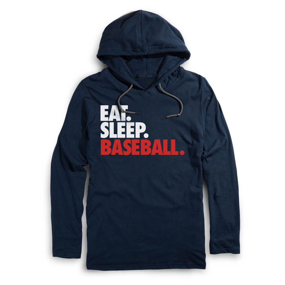 Men's Baseball Lightweight Hoodie - Eat Sleep Baseball Bold
