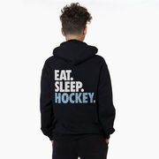 Hockey Hooded Sweatshirt - Eat. Sleep. Hockey (Back Design)