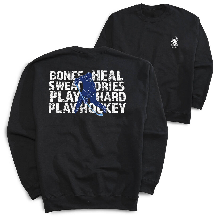 Hockey Crewneck Sweatshirt - Bones Heal Hockey (Back Design)