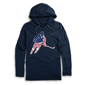 Men's Hockey Lightweight Hoodie - Hockey Stars and Stripes Player