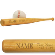 Baseball Mini Engraved Bat Season Information