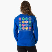 Volleyball Tshirt Long Sleeve - Volleyball Makes Me Happy (Back Design)