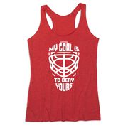 Hockey Women's Everyday Tank Top - My Goal Is To Deny Yours Hockey Mask