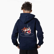 Wrestling Hooded Sweatshirt - Wrestling Reindeer (Back Design)