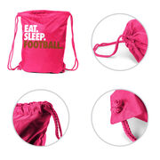 Football Drawstring Backpack Eat. Sleep. Football.