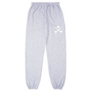 Field Hockey Fleece Sweatpants - Crossed Sticks With Heart