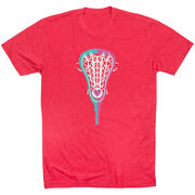 Girls Lacrosse T-Shirt Short Sleeve Lacrosse Stick Heart