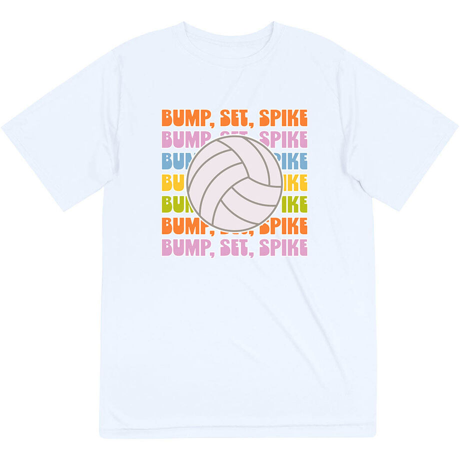 Volleyball Short Sleeve Performance Tee - Bump, Set, Spike