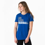 Baseball Women's Everyday Tee - Eat Sleep Baseball Bold Text