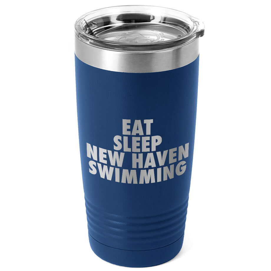 Swimming 20 oz. Double Insulated Tumbler - Personalized Eat Sleep Swimming - Personalization Image