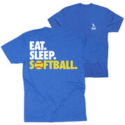 Softball T-Shirt Short Sleeve - Eat. Sleep. Softball (Back Design)