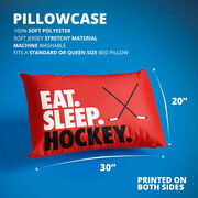 Hockey Pillowcase - Eat. Sleep. Hockey.