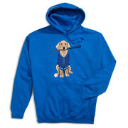 Baseball Hooded Sweatshirt - Dinger the Baseball Dog