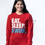 Swimming Tshirt Long Sleeve - Eat. Sleep. Swim