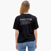 Hockey Short Sleeve T-Shirt - Hockey Mom Definition (Back Design) 
