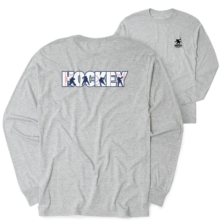 Hockey Tshirt Long Sleeve - Hockey Life (Back Design)