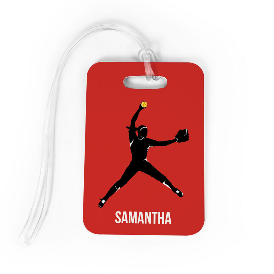 Softball Bag/Luggage Tag - Personalized Softball Pitcher