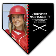 Softball Home Plate Plaque - Player Photo Stitch