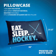 Hockey Pillowcase - Eat. Sleep. Hockey.